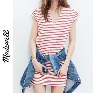 Madewell | Vacances Red Striped Shift Dress